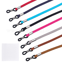 8Pcs 8 Colors Faux Suede Neck Strap for Eyeglasses&nbsp;AJEW-CL0001-46
