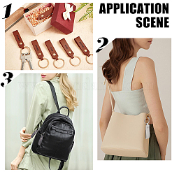 8 Colors PU Leather Keychain&nbsp;KEYC-SC0001-22