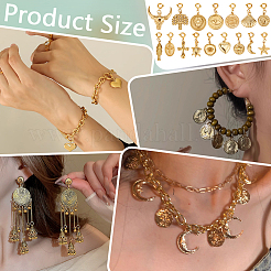 16Pcs 304 Stainless Steel Pendant Decorations&nbsp;HJEW-PH02354