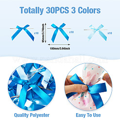 30Pcs 3 Colors Polyester Satin Bowknot for Ornament Accessories&nbsp;DIY-TA0010-77B