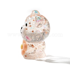 Transparent Resin Little Bear Ornament&nbsp;RESI-S015-01A