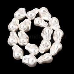 Electroplated Glass Pearl Beads Strands&nbsp;BSHE-B008-02