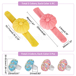 4Pcs 4 Style Wrist & Finger Needle Cushions&nbsp;AJEW-AR0001-71