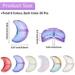 120Pcs 6 Colors Transparent Spray Painted Glass Beads&nbsp;GLAA-PA0001-04