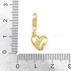 Brass Micro Pave Clear Cubic Zirconia Pendants&nbsp;KK-H268-07G
