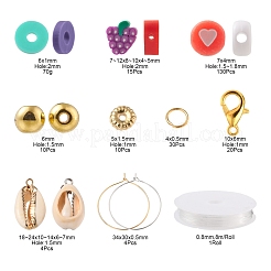 DIY Polymer Clay Beads Jewelry Set Making Kit&nbsp;DIY-FS0002-12