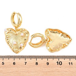Brass Dangle Hoop Earrings&nbsp;EJEW-G471-49G