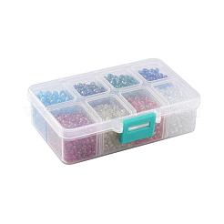 1 Box 6/0 Glass Seed Beads Transparent Colours Rainbow DIY Loose Spacer Mini Spacers&nbsp;SEED-X0050-4mm-09