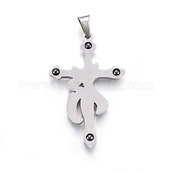 304 Stainless Steel Pendants&nbsp;STAS-P215-49P-06