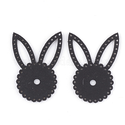 PU Leather Bunny Fabric Beads&nbsp;FIND-T020-058