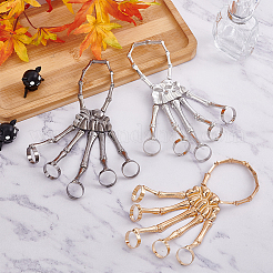 3Pcs 3 Colors Alloy Skeleton Full Hand Ring Bracelets Set&nbsp;BJEW-AN0001-21