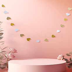 2Pcs Heart Glitter Paper Garland&nbsp;DIY-LP0006-39