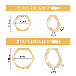 80Pcs 4 Style Brass Bead Frames&nbsp;KK-FH0005-32