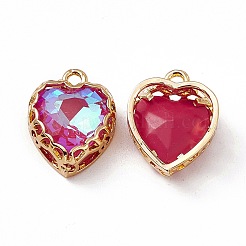 Heart K9 Glass Charms&nbsp;GLAA-A005-37G