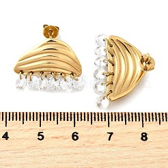 Nuggets 304 Stainless Steel Dangle Stud Earrings&nbsp;EJEW-D315-06G