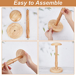 Wood Dome Shaped Stem Hat Rack&nbsp;ODIS-WH0043-67B