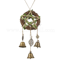Leaf Iron Bell Pendant Decoration&nbsp;HJEW-TA00378