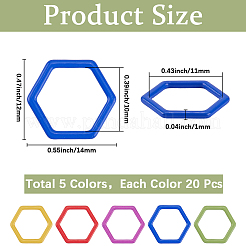 100Pcs 5 Colors Baking Paint Iron Knittings Tool&nbsp;DIY-SC0030-19