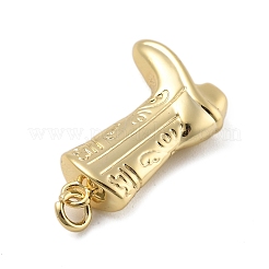 Brass Micro Pave Clear Cubic Zirconia Pendants&nbsp;LS-KK-D283-34G-03