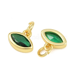 Brass Pave Cubic Zirconia Charms&nbsp;CU-CBA3D67-11G-07
