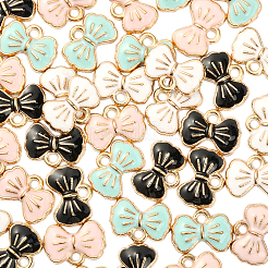 40Pcs 4 Colors Alloy Enamel Pendants&nbsp;ENAM-CJ0002-17