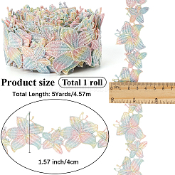 5 Yards Flower Polyester Lace Ribbon&nbsp;OCOR-GF0004-95E