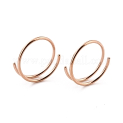Double Nose Ring for Single Piercing&nbsp;AJEW-C010-02RG-03
