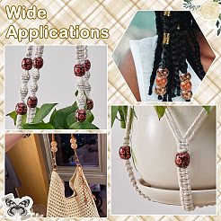 50Pcs 5 Colors Printed Wood Beads&nbsp;WOOD-CJ0002-72