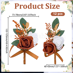 12Pcs 2 Bags PE Plastic Brooches&nbsp;JEWB-GO0001-24