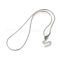 1.5MM 304 Stainless Steel Snake Chain Necklaces for Women Men&nbsp;STAS-V011-04C-P