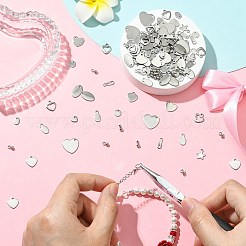 160Pcs 16 Styles 304 Stainless Steel Chain Tabs&nbsp;FIND-CJ0004-88