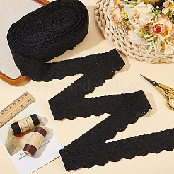 15 Yards Cotton Embroidery Bowknot Lace Ribbons&nbsp;OCOR-WH0045-35B