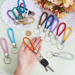 16Pcs 16 Style Imitation Leather Keychain&nbsp;KEYC-CP0001-22