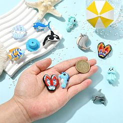 12Pcs 12 Styles Marine Theme Silicone Beads&nbsp;SIL-FS0001-45