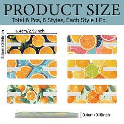 6Pcs 6 Styles Felt Printed Necklace Display Cards Sets&nbsp;CDIS-WH0035-014