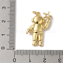 Rack Plating Brass Micro Pave Clear Cubic Zirconia Pendants&nbsp;KK-B092-40G