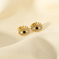 Vintage Evil Eye 304 Stainless Steel Stud Earrings&nbsp;GK8780