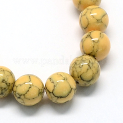 Dyed Synthetic Turquoise Gemstone Bead Strands&nbsp;X-TURQ-R032-8mm-XSS13