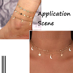 2 Styles Handmade Brass Cable Chains & Bar Link Chains&nbsp;CHC-KS0001-01