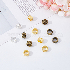 80Pcs 4 Colors Rondelle Tibetan Style Alloy Beads&nbsp;FIND-DC0002-61