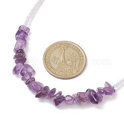 Glass with Natural Gemstone Chip Necklaces&nbsp;NJEW-JN04852