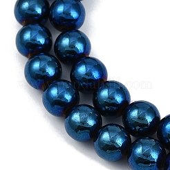 Electroplated Synthetic Magnetic Hematite Beads Strands&nbsp;G-G174-L01-07