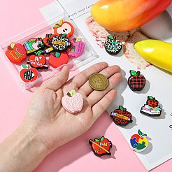 16Pcs 16 Styles Apple Silicone Focal Beads&nbsp;SIL-CJ0002-24