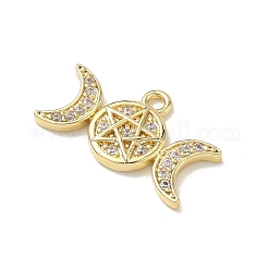 Brass Micro Pave Clear Cubic Zirconia Pendants&nbsp;KK-A300-10B-G
