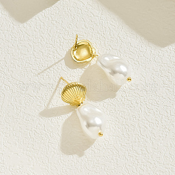 Elegant Brass Dangle Stud Earrings&nbsp;AI3565-1