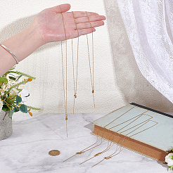 12Pcs 3 Styles 304 Stainless Steel Cable Chain Adjustable Slider Necklaces&nbsp;NJEW-NB0001-36G