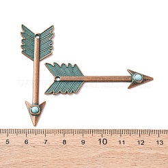 Alloy with Synthetic Turquoise Big Pendants&nbsp;FIND-B055-01L