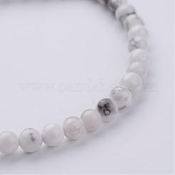Natural Howlite Beaded Stretch Bracelets&nbsp;BJEW-JB02459-06
