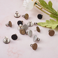 16sets 4 Styles Iron Button Pins for Jeans&nbsp;PALLOY-KS0001-07