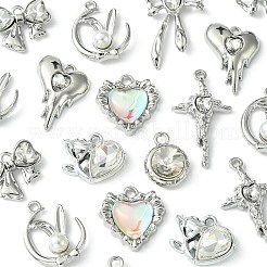 18Pcs 8 Styles Alloy Glass & Resin Pendants&nbsp;DIY-FS0005-35